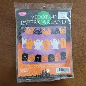 Vintage Paper Garland 1990s Halloween decoration NWT